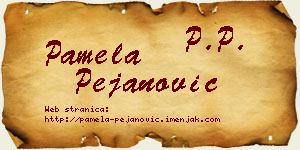 Pamela Pejanović vizit kartica